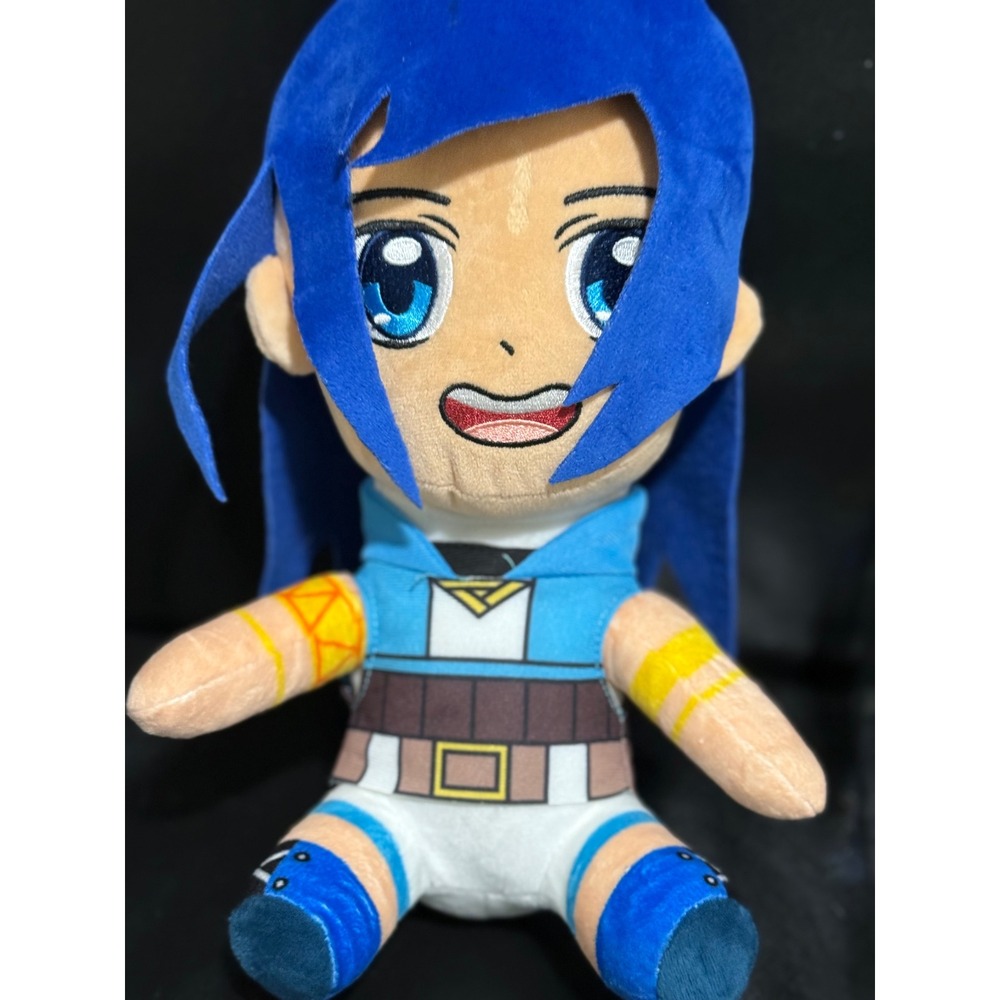 Anime Character Plush Toy Blue Hair Cute Cartoon Figure Stuffed Doll
